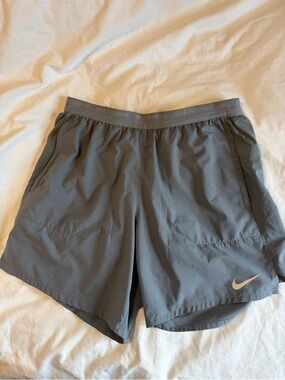 Nike Gray and Light Pink Athletic Shorts Lined Interior
